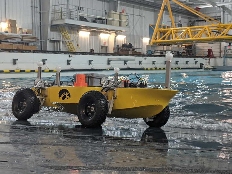 Amphibious robotic MQS vehicle